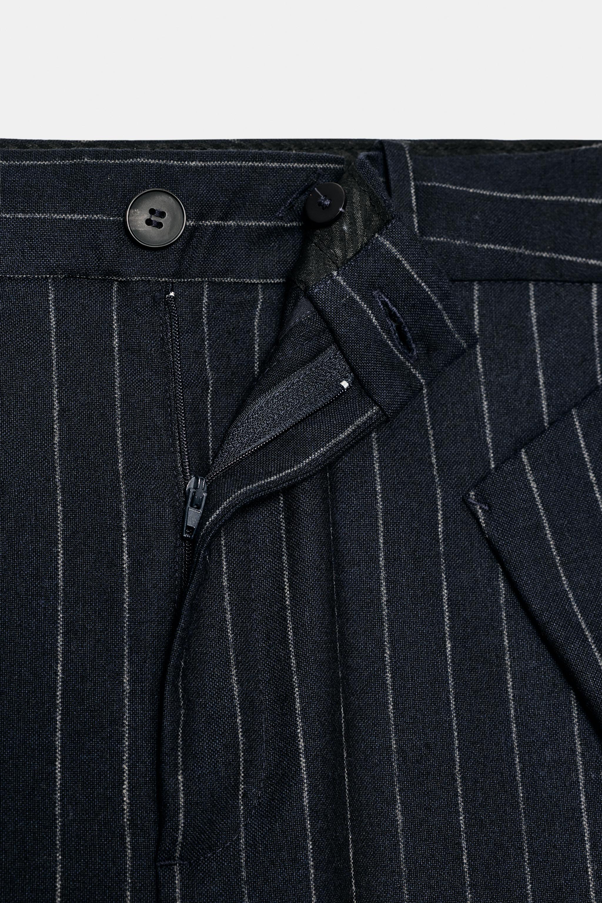ZW COLLECTION WOOL PINSTRIPE PANTS